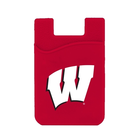 Wisconsin Badgers Silicone Card Holder/Phone Wallet
