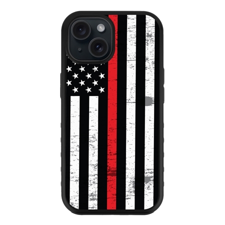 Guard Dog American Flag-Thin Red Line-Hero Case for iPhone 15

