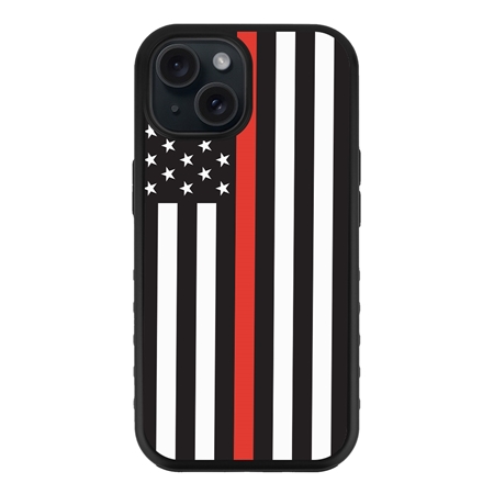 Guard Dog American Flag-Thin Red Line-Honor Case for iPhone 15
