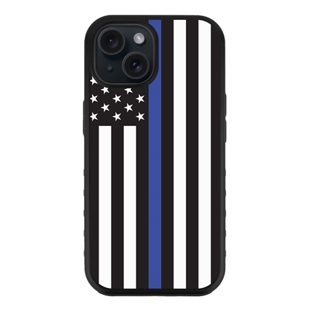 Guard Dog American Flag-Thin Blue Line-Honor Case for iPhone 15 Plus
