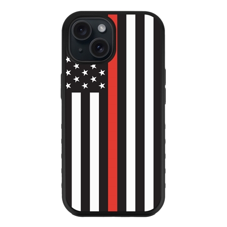 Guard Dog American Flag-Thin Red Line-Honor Case for iPhone 15 Plus
