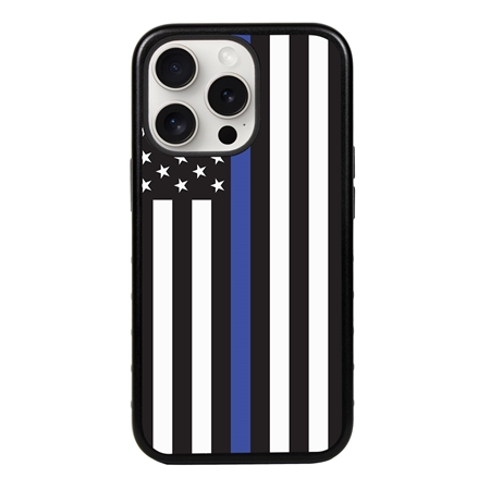 Guard Dog American Flag-Thin Blue Line-Honor Case for iPhone 15 Pro Max
