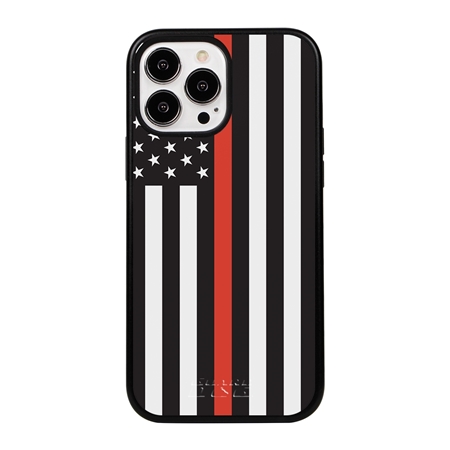 Guard Dog American Flag-Thin Red-Honor Case for iPhone 13 Pro Max
