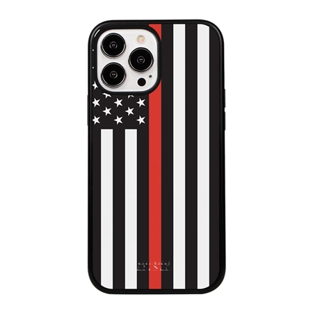 Guard Dog American Flag-Thin Red Line-Honor Case for iPhone 14 Pro Max
