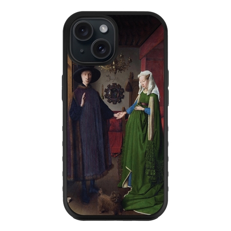 Famous Art Case for iPhone 15 Plus (Van Eyck - Arnolfini Portrait) 

