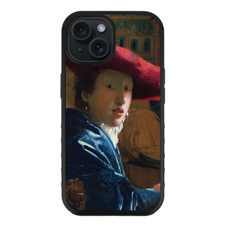 Famous Art Case for iPhone 15 Plus (Vermeer - Girl with Red Hat) 
