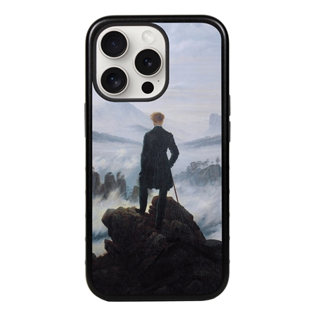 Famous Art Case for iPhone 15 Pro Max (Friedrich - Wanderer Above The Sea of Fog) 
