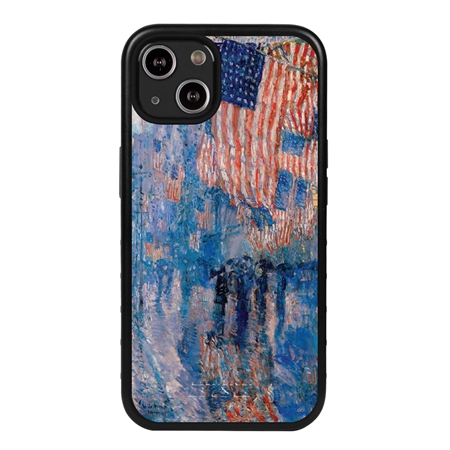 Famous Art Case for iPhone 14 (Hassam - The Avenue in The Rain) 
