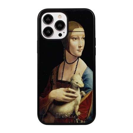 Famous Art Case for iPhone 14 Pro Max (da Vinci - The Lady with an Ermine) 

