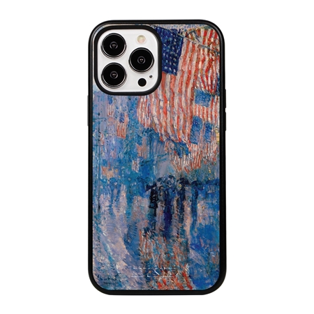 Famous Art Case for iPhone 14 Pro Max (Hassam - The Avenue in The Rain) 
