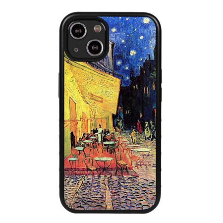 Famous Art Case for iPhone 13 Mini (Van Gogh - Café Terrace at Night) 

