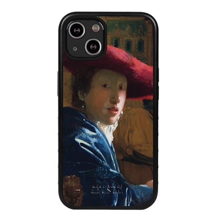 Famous Art Case for iPhone 13 Mini (Vermeer - Girl with Red Hat) 
