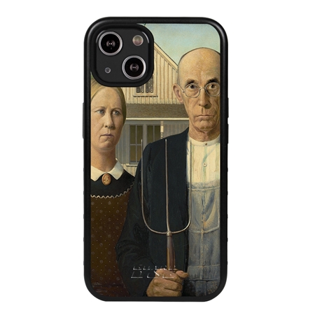 Famous Art Case for iPhone 13 Mini (Wood - American Gothic) 
