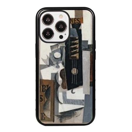 Famous Art Case for iPhone 13 Pro (Picasso - Glass Guitar and Bottle) 
