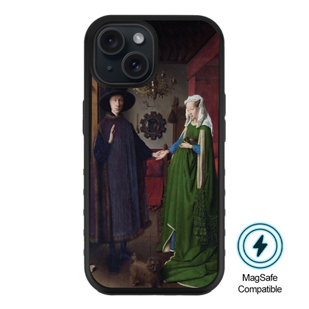 Famous Art MagSafe Case for iPhone 15 (Van Eyck - Arnolfini Portrait) 

