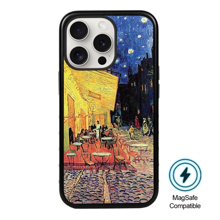 Famous Art MagSafe Case for iPhone 15 Pro Max (Van Gogh - Café Terrace at Night) 
