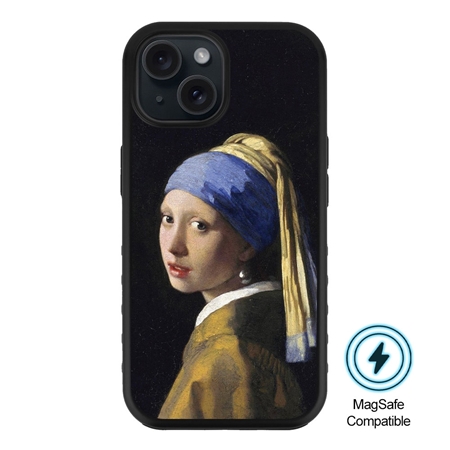 Famous Art MagSafe Case for iPhone 15 (Vermeer - Girl with Pearl Earring) 
