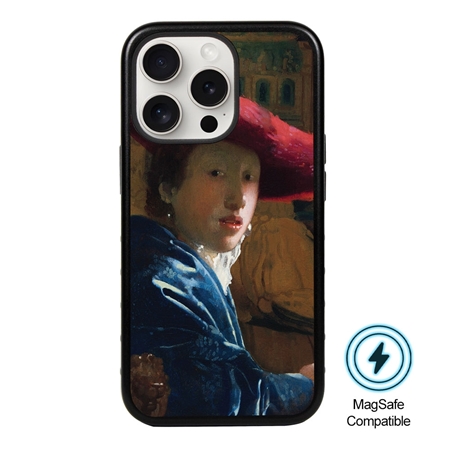 Famous Art MagSafe Case for iPhone 15 Pro Max (Vermeer - Girl with Red Hat) 
