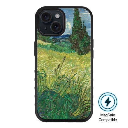 Famous Art MagSafe Case for iPhone 15 Plus (Van Gogh - Green Field) 
