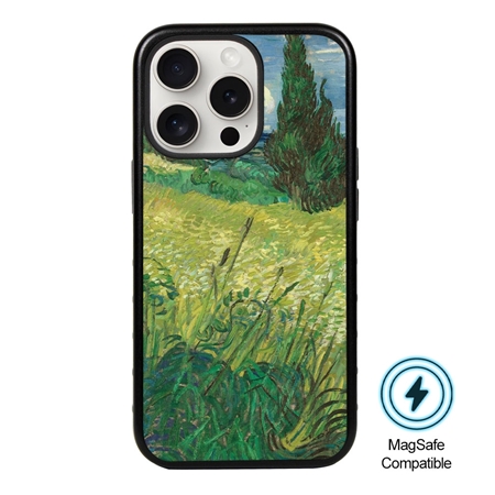 Famous Art MagSafe Case for iPhone 15 Pro (Van Gogh - Green Field) 
