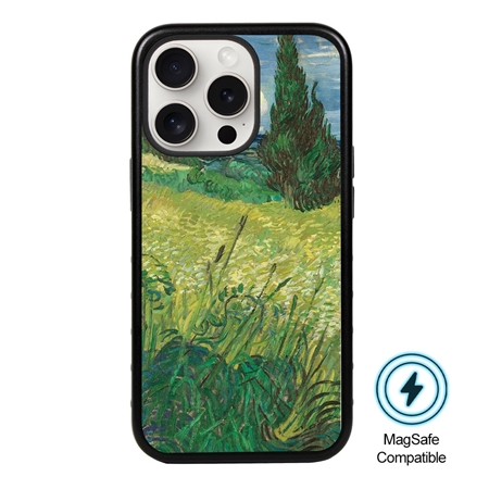 Famous Art MagSafe Case for iPhone 15 Pro Max (Van Gogh - Green Field) 

