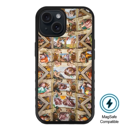 Famous Art MagSafe Case for iPhone 15 (Rafael - Sistine Chapel) 
