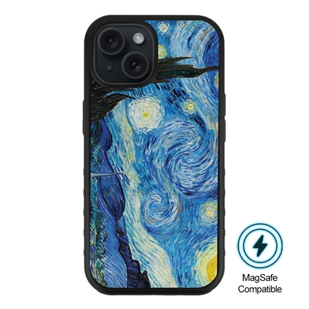 Famous Art MagSafe Case for iPhone 15 (Van Gogh - Starry Night) 
