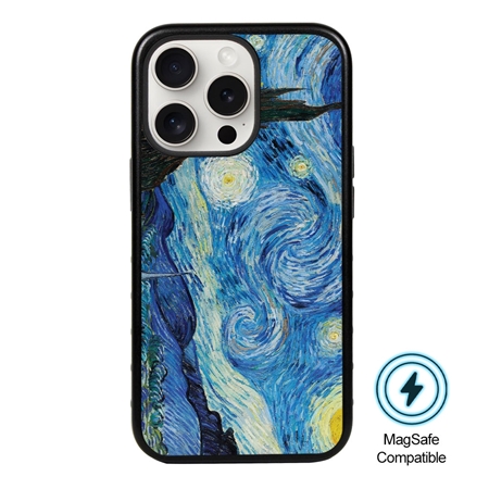 Famous Art MagSafe Case for iPhone 15 Pro (Van Gogh - Starry Night) 
