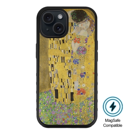 Famous Art MagSafe Case for iPhone 15 (Klimt - The Kiss) 

