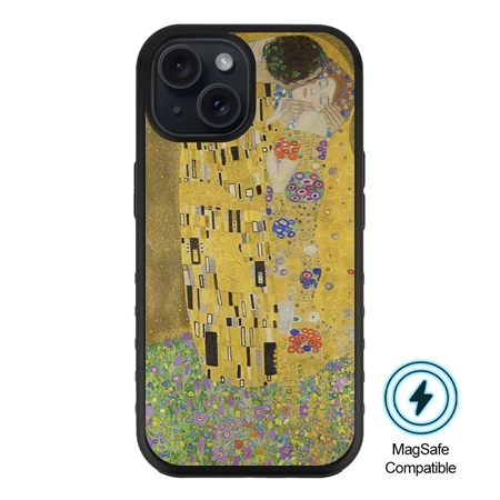 Famous Art MagSafe Case for iPhone 15 Plus (Klimt - The Kiss) 
