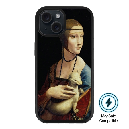 Famous Art MagSafe Case for iPhone 15 (da Vinci - The Lady with an Ermine) 
