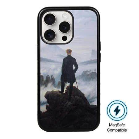 Famous Art MagSafe Case for iPhone 15 Pro Max (Friedrich - Wanderer Above The Sea of Fog) 
