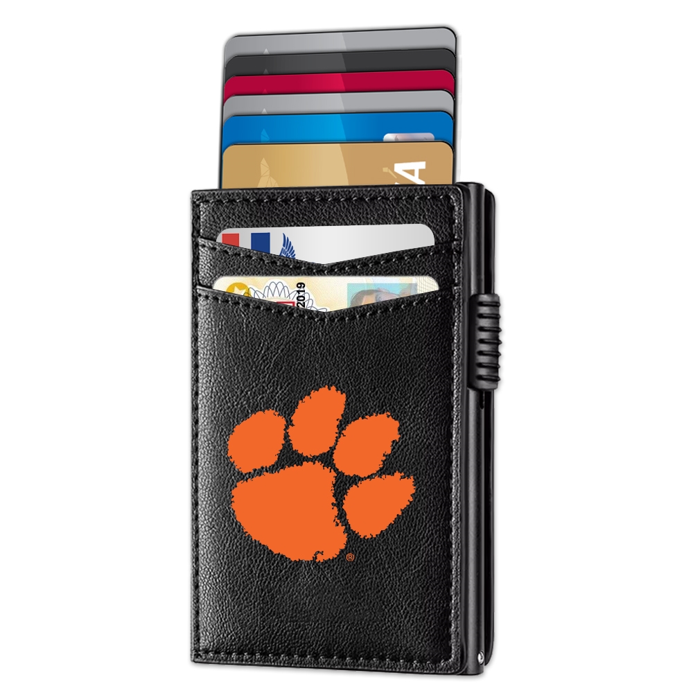 Clemson Tigers Genuine Leather Pop-Up Wallet